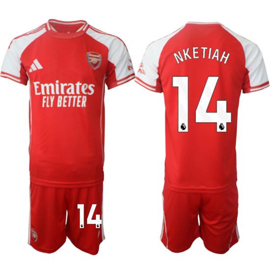 Arsenal #14 NKETIAH 2025-26 home Red Soccer suit jerseys