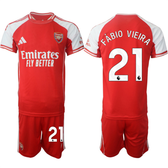 Arsenal #21 FABIO VIEIRA 2025-26 home Red Soccer suit jerseys