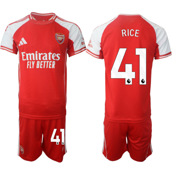 Arsenal #41 RICE 2025-26 home Red Soccer suit jerseys
