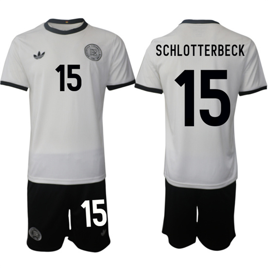 Germany #15 SCHLOTTERBECK 2025-26 home White Adidas Soccer Suit jerseys