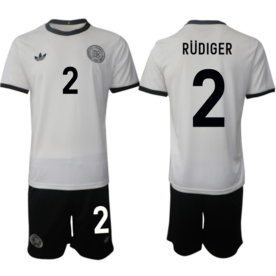 Germany #2 RUDIGER 2025-26 home White Adidas Soccer Suit jerseys