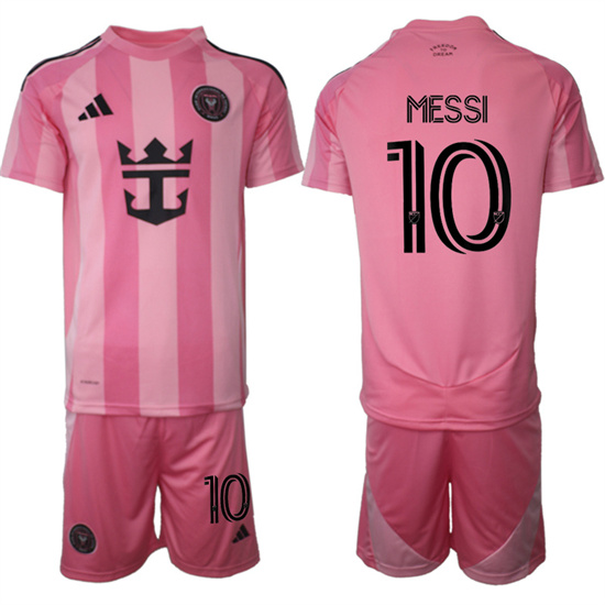 Inter Miami CF #10 MESSI 2025-26 home Pink Adidas Soccer Suit jerseys