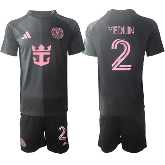 Inter Miami CF #2 YEDLIN 2025-26 Away Black Adidas Soccer Suit jerseys