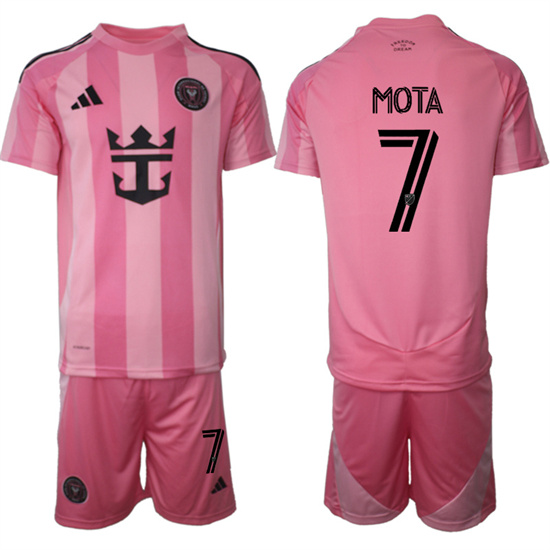Inter Miami CF #7 MOTA 2025-26 home Pink Adidas Soccer Suit jerseys