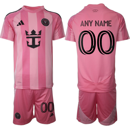 Inter Miami CF Custom Any Name And Number 2025-26 home Pink Adidas Soccer Suit jerseys