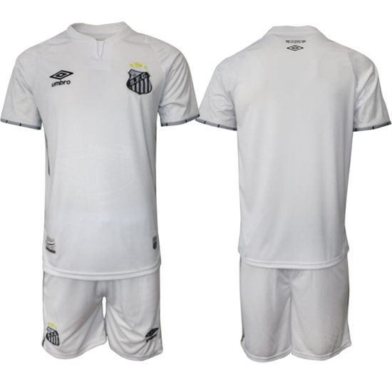 Santos FC Blank Or Custom 2025-26 home White Umbro Soccer Suit Jerseys