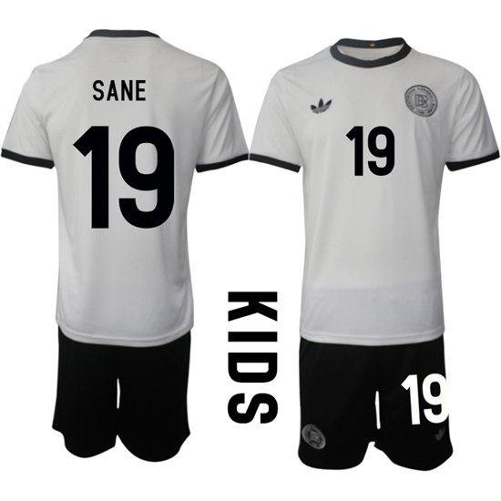 Youth Germany #19 SANE 2025-26 home White Adidas Soccer Kids Suit jerseys