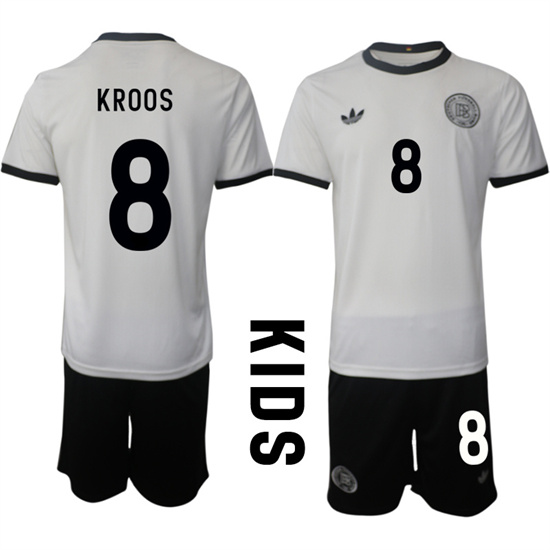 Youth Germany #8 KROOS 2025-26 home White Adidas Soccer Kids Suit jerseys