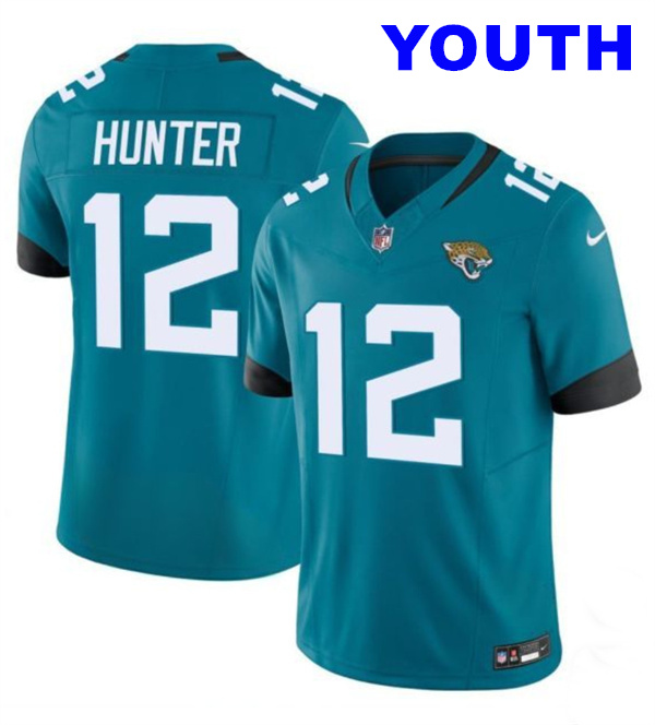 Youth Jacksonville Jaguars #12 Travis Hunter Teal 2025 Draft F.U.S.E. Vapor Untouchable Limited Football Stitched Jersey