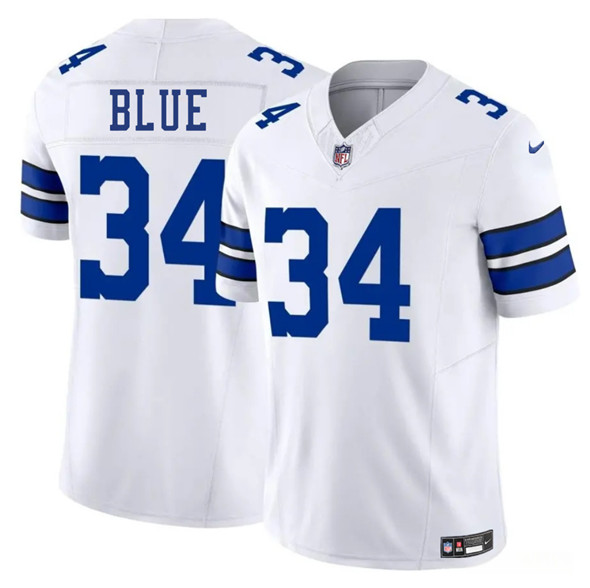 Men's Dallas Cowboys #34 Jaydon Blue White 2025 Draft F.U.S.E. Vapor Untouchable Limited Football Stitched Jersey