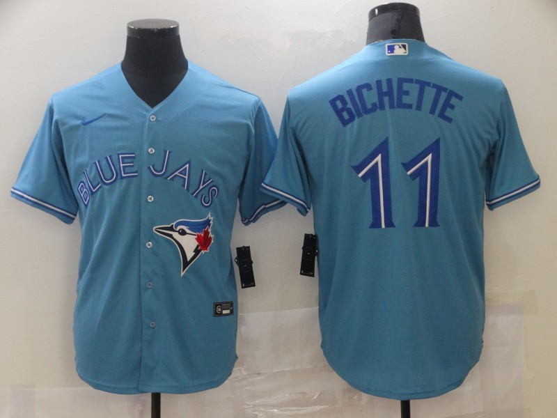 Men's Toronto Blue Jays #11 Bo Bichette Light Blue Stitched MLB Cool Base Nike Jersey