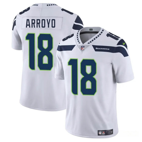 Men's Seattle Seahawks #18 Elijah Arroyo White 2025 Draft Vapor Limited Football Stitched Jersey