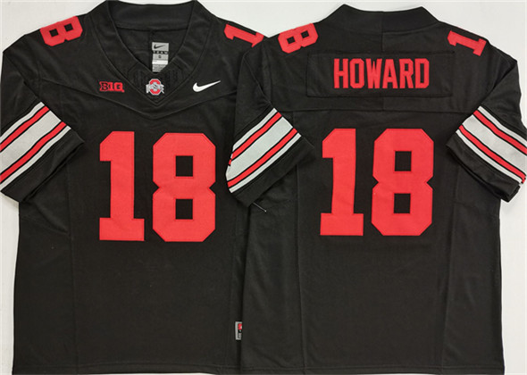 Men's Ohio State Buckeyes #18 Will Howard Black 2025 F.U.S.E. Limited Stitched Jersey