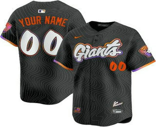 Men's San Francisco Giants Customized Black 2025 City Connect Limited Jersey