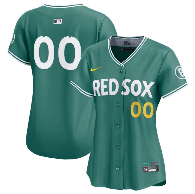 Women's Boston Red Sox ACTIVE PLAYER Custom Green 2025 City Connect Limited Stitched Baseball Jersey(Run Small)
