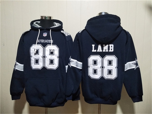 Men's Dallas Cowboys #88 CeeDee Lamb Navy Ageless Must-Have Lace-Up Pullover Hoodie
