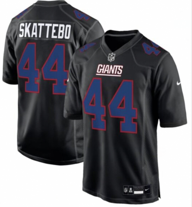 Men's New York Giants #44 Cam Skattebo Black Vapor Limited Stitched NFL Jersey
