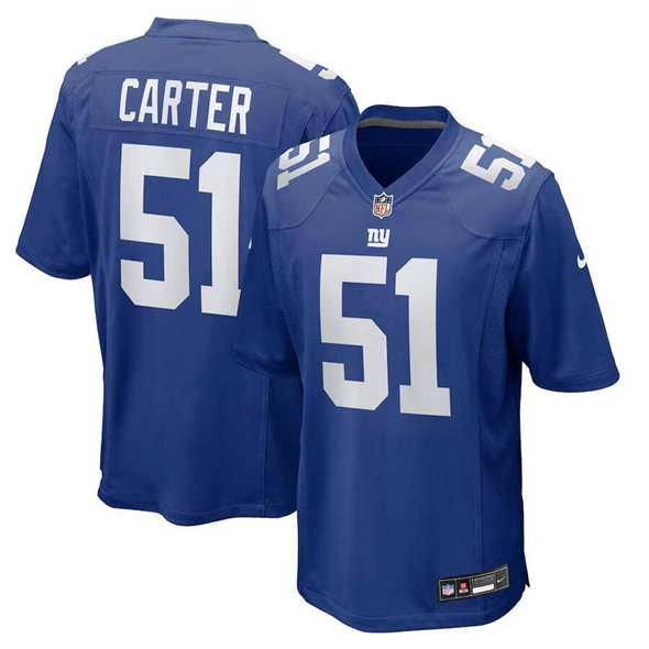 Men's New York Giants #51 Abdul Carter Royal 2025 First Round Pick Football Stitched Game Jersey