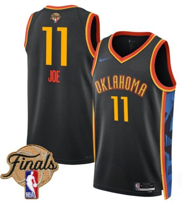 Men's Oklahoma City Thunder #11 Isaiah Joe Black 2024-25 City Edition Stitched Basketball Jersey