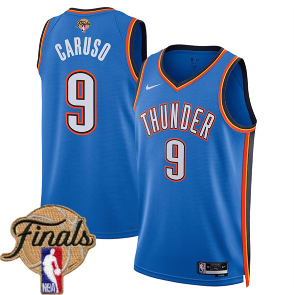 Men's Oklahoma City Thunder #9 Alex Caruso Blue 2025 Icon Edition Stitched Basketball Jersey