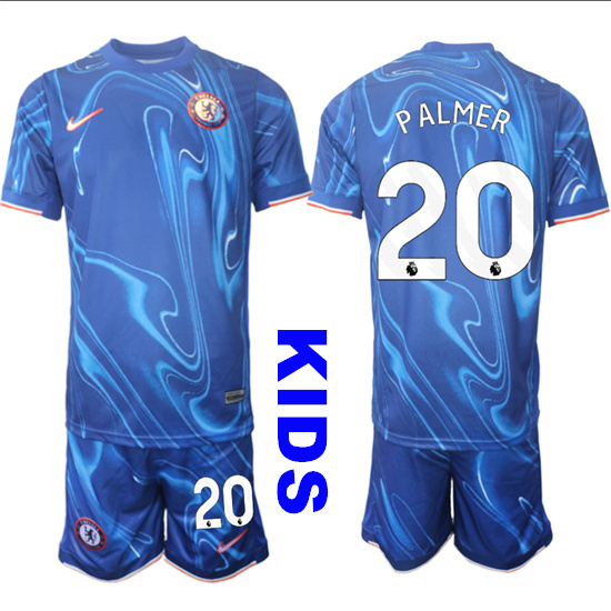 Youth Chelsea #20 PALMER 2024-25 Blue Home Kids Soccer Suit Jersey