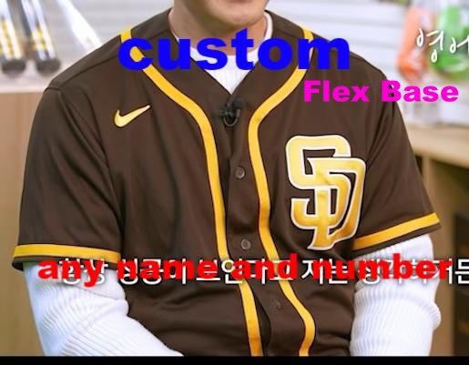 Men's San Diego Padres Custom Blown Nike Flex Base Stitched Jersey size S-5XL