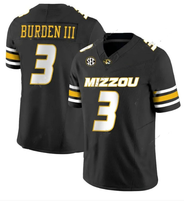 NCAA Luther Burden III Missouri Tigers #3 Black VAPOR Jersey STITCHED