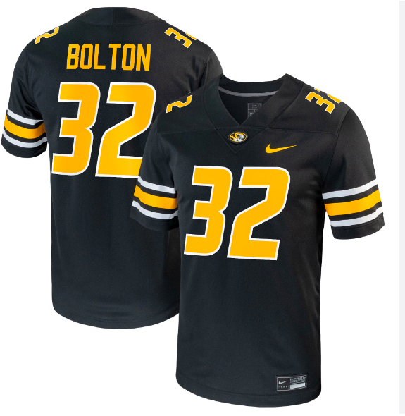 NCAA Men's Nike Nick Bolton Missouri Tigers #32 Black VAPOR Jersey STITCHED