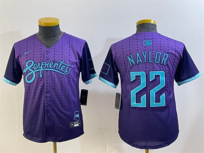 Youth Arizona Diamondbacks #22 Josh Naylor Purple 2025 City Connect Limited Stitched Baseball Jersey