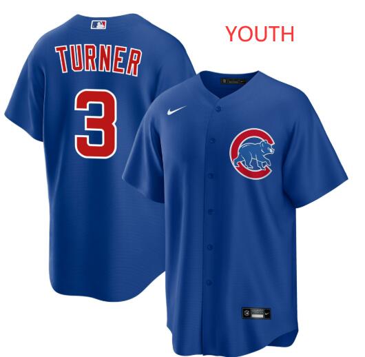 Youth Justin Turner Chicago Cubs #3 Blue Alternate Limited Jersey by NIKE