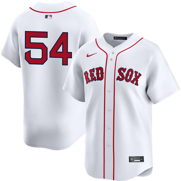 Men's Boston Red Sox #54 Lucas Giolito White No Name 2024 Home Limited Stitched Jersey