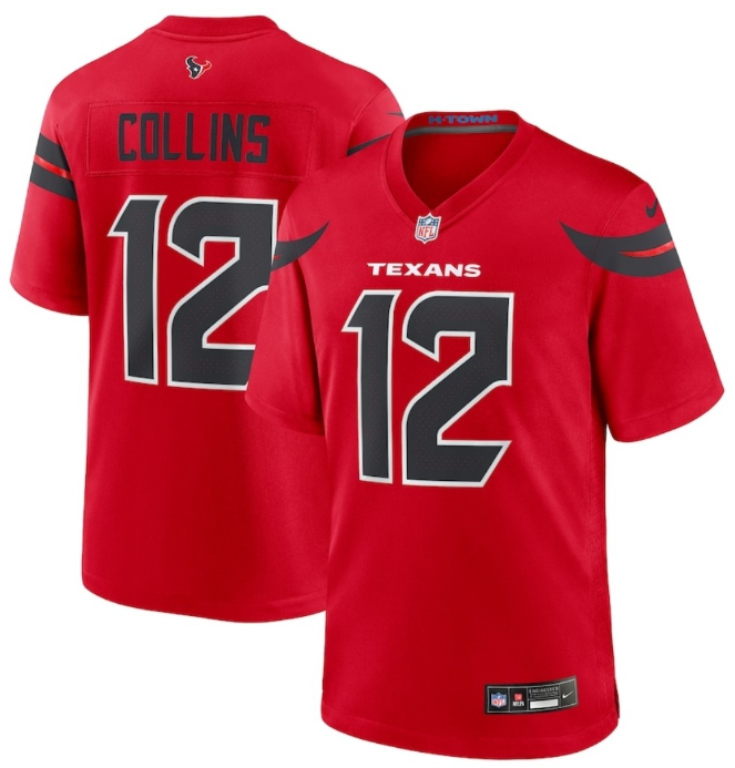 Men's Houston Texans #12 Nico Collins Red Alternate Vapor Limited Football Stitched Jersey