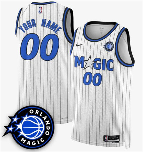 Men's Orlando Magic Active Player Custom White 2025 New Generation of Magic Stitched Basketball Jersey