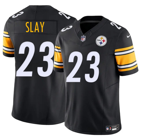 Men's Pittsburgh Steelers #23 Darius Slay Black 2025 F.U.S.E. Vapor Limited Football Stitched Jersey