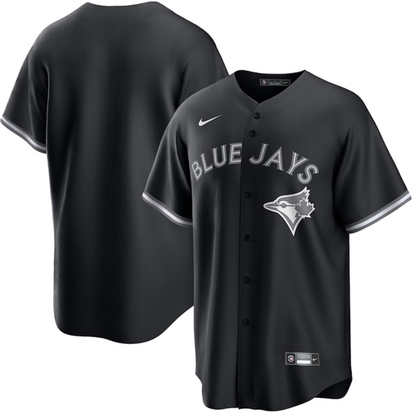 Men's Toronto Blue Jays Blank Black Lights Out Limited Stitched Baseball Jersey
