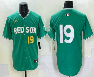 Men's Boston Red Sox #19 Roman Anthony Green 2025 City Connect Limited Jersey