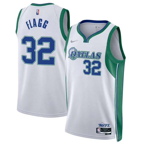 Men's Dallas Mavericks #32 Cooper Flagg White 2025 Draft City Edition Stitched Basketball Jersey