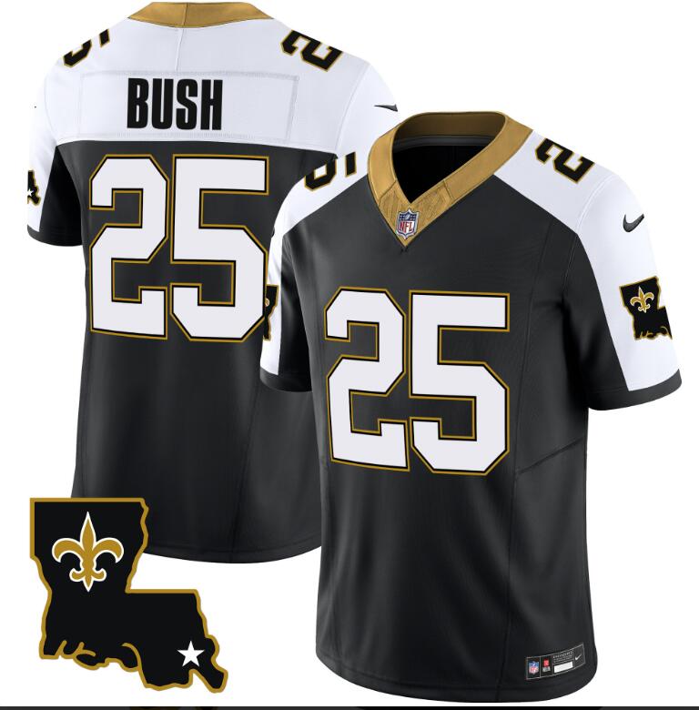 Men's New Orleans Saints #25 Reggie Bush legacy Vapor Stitched Jersey