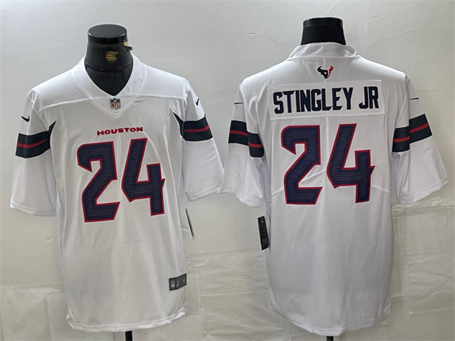 Men's Houston Texans #24 Derek Stingley Jr. White Vapor Untouchable Football Stitched Jersey