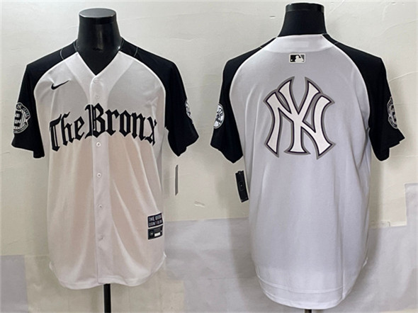 Men's New York Yankees Team Big Logo White Black 'Gothic Legacy Edition' Vapor Premier Limited Stitched Baseball Jerseys