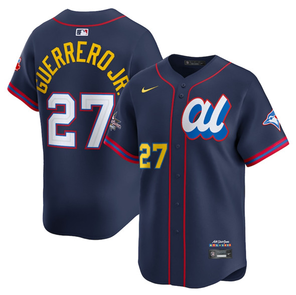 Men's American League #27 Vladimir Guerrero Jr. Navy 2025 All-Star Edition Limited Stitched Baseball Jersey