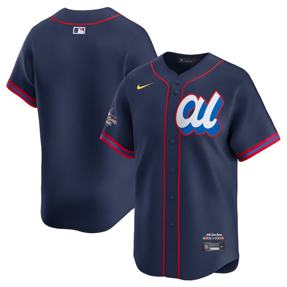 Men's American League Blank Navy 2025 All-Star Edition Limited Stitched Baseball Jersey