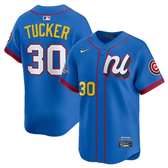 Men's National League #30 Kyle Tucker Blue 2025 All-Star Edition Limited Stitched Baseball Jersey