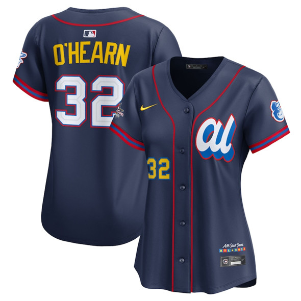 Women's American League #32 Ryan O'Hearn Navy 2025 All-Star Edition Limited Stitched Baseball Jersey(Run Small)