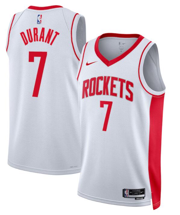 Men's Houston Rockets #7 Kevin Durant White Nike Association Edition Swingman Jersey