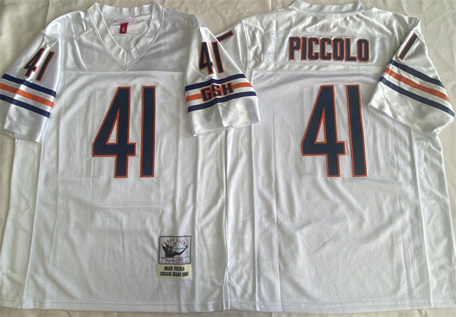 Men's Chicago Bears #41 Brian Piccolo White Limited Stitched Football Jersey