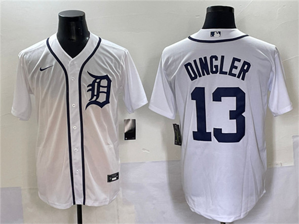 Men's Detroit Tigers #13 Dillon Dingler Cool Base Stitched Baseball Jersey