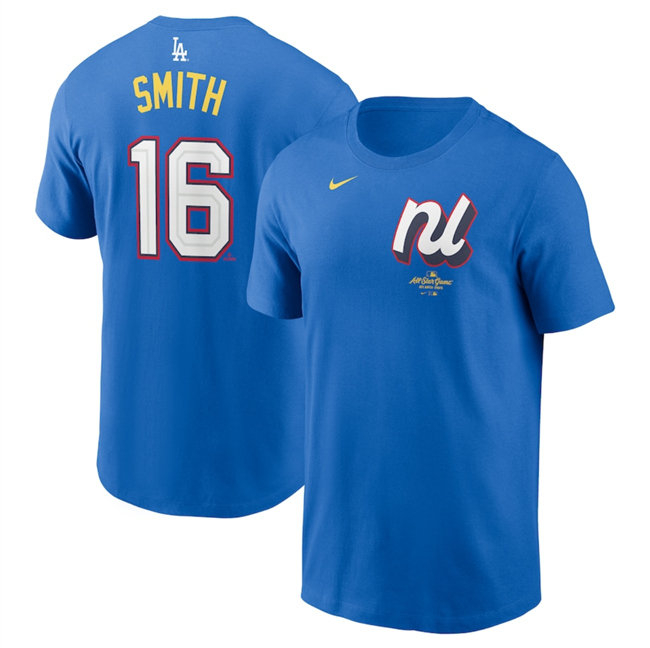 Men's National League #16 Will Smith Royal 2025 All-Star Edition Name & Number T-Shirt