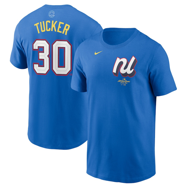 Men's National League #30 Kyle Tucker Royal 2025 All-Star Edition Name & Number T-Shirt
