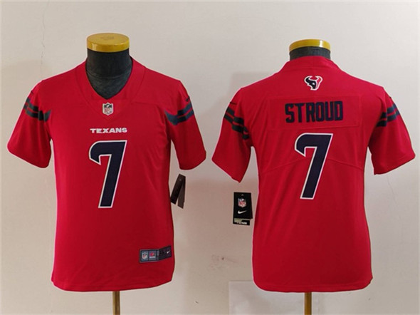 Youth Houston Texans #7 C.J. Stroud Red Vapor Untouchable Limited Stitched Jersey